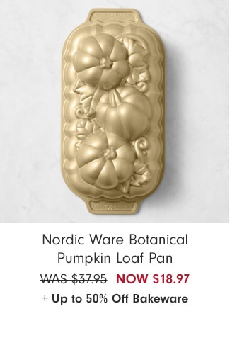 Nordic Ware Botanical Pumpkin Loaf Pan -NOW $22.97 + Up to 40% Off Bakeware