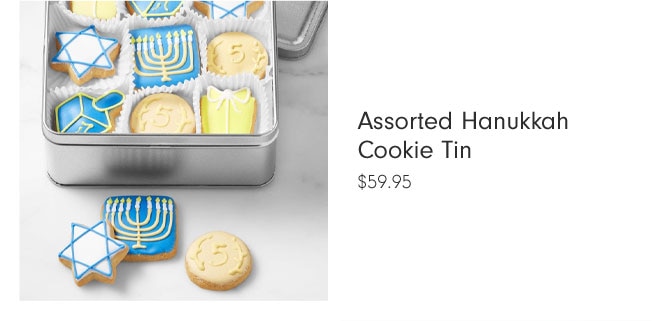 Assorted Hanukkah Cookie Tin $59.95