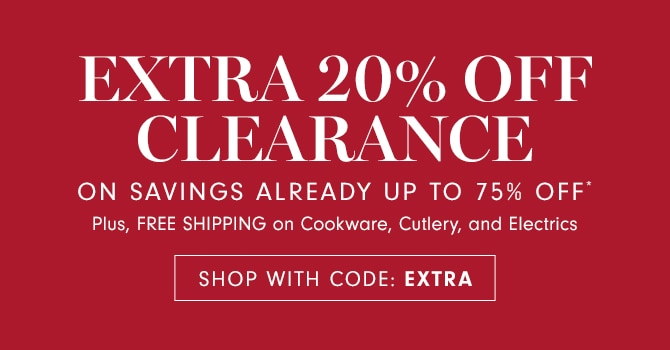 EXTRA 20% OFF CLEARANCE - SHOP WITH CODE: EXTRA