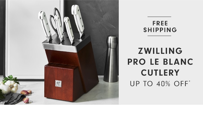 ZWILLING PRO LE BLANC CUTLERY - UP TO 40% OFF*