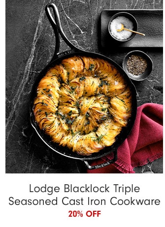 Lodge Blacklock Triple Seasoned Cast Iron Cookware 20% off