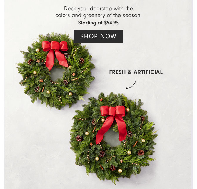 Deck your doorstep with the colors and greenery of the season. Starting at $54.95 - Shop Now