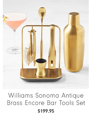 Williams Sonoma Antique Brass Encore Bar Tools Set - $199.95