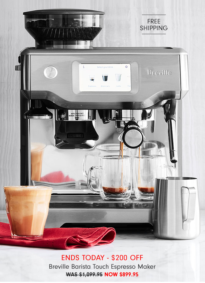 ENDS TODAY - $200 Off Breville Barista Touch Espresso Maker NOW $899.95