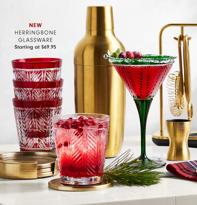 Herringbone Glassware - Starting at $69.95