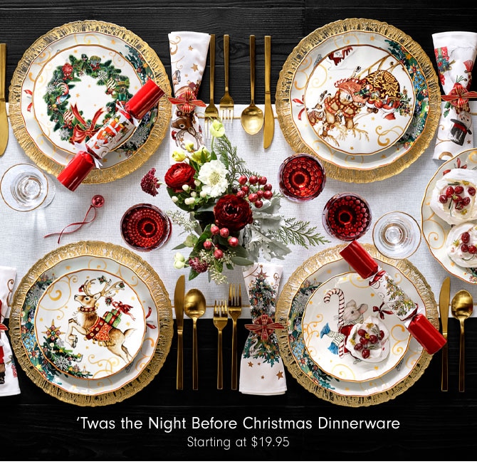 ‘Twas the Night Before Christmas Dinnerware Starting at $19.95