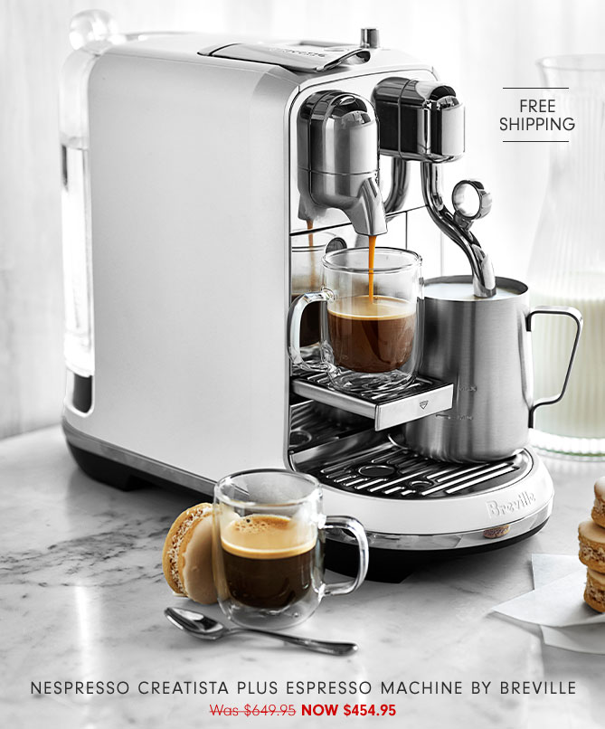 Nespresso Creatista Plus Espresso Machine by Breville NOW $454.95