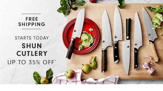 Starts today - Shun Cutlery Up to 35% off*