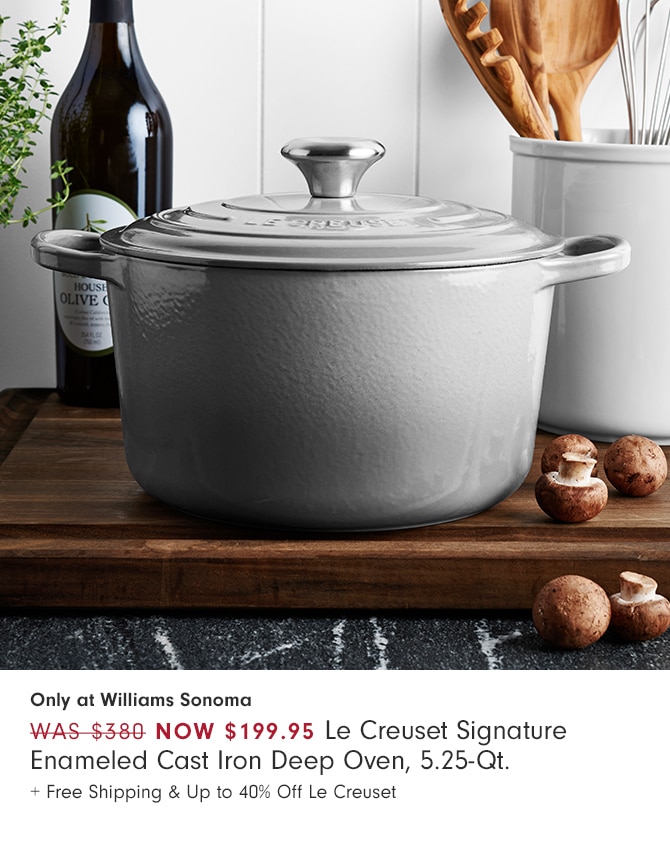 NOW $199.95 - Le Creuset Signature Enameled Cast Iron Deep Oven, 5.25-Qt. + Free Shipping & Up to 40% Off Le Creuset