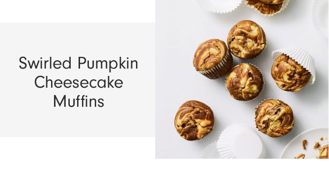 Swirled Pumpkin Cheesecake Muffins