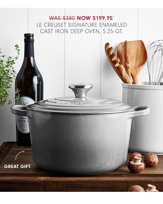 Now $199.95* - Le Creuset Signature Enameled Cast Iron Deep Oven, 5.25-Qt.