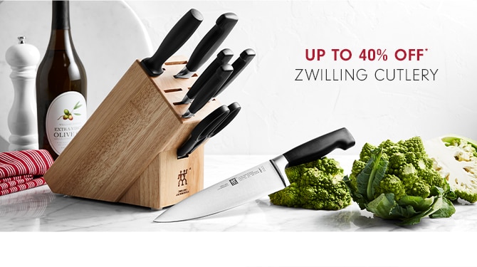 up to 40% off* zwilling cutlery