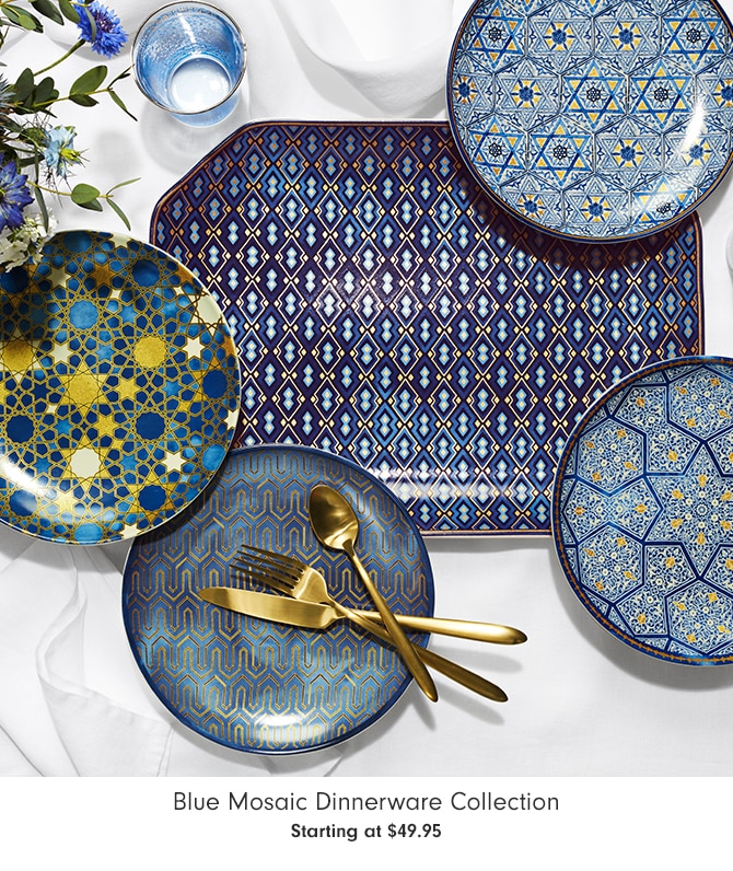 Blue Mosaic Dinnerware Collection - Starting at $49.95