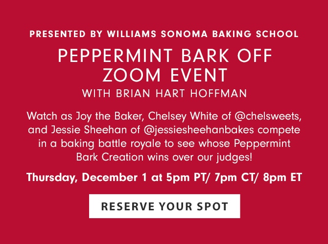 PEPPERMINT BARK OFF ZOOM EVENT with Brian Hart Hoffman - Thursday, December 1 at 5pm PT/ 7pm CT/ 8pm ET - RESERVE YOUR SPOT