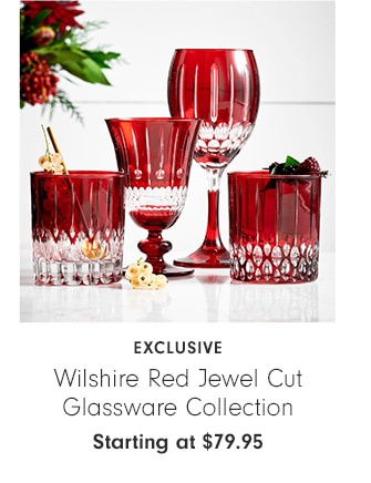 Wilshire Red Jewel Cut Glassware Collection - Starting at $79.95