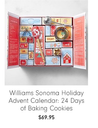 Williams Sonoma Holiday Advent Calendar: 24 Days of Baking Cookies - $69.95