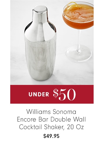 Williams Sonoma Encore Bar Double Wall Cocktail Shaker, 20 Oz - $49.95