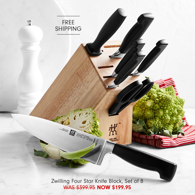 Zwilling Four Star Knife Block, Set of 8 NOW $199.95