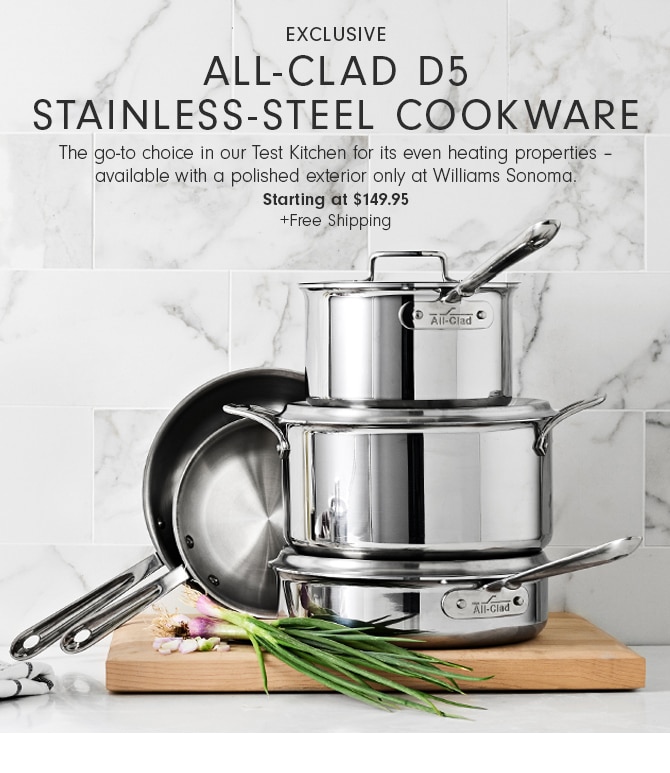 All-Clad d5 Stainless-steel Cookware - Starting at $149.95 +Free Shipping 