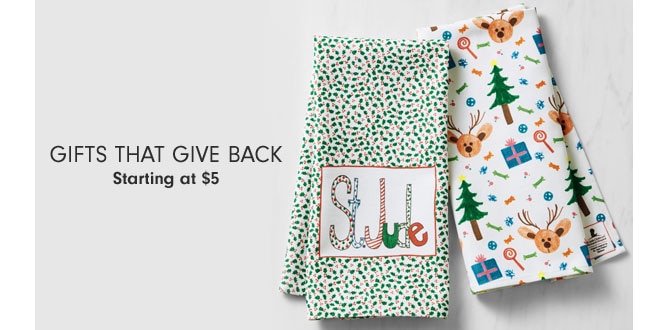 Gifts that Give Back Starting at $5