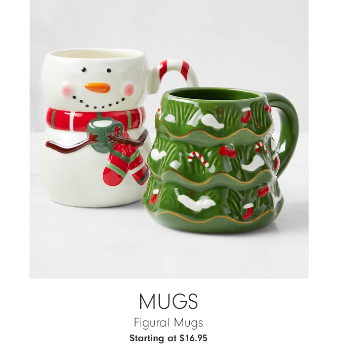 MUGS - Figural Mugs - Starting at $16.95