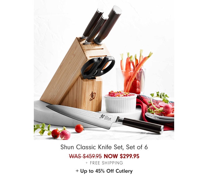 Shun Classic Knife Set, Set of 6 NOW $299.95 + Free Shipping + Up to 45% Off Cutlery