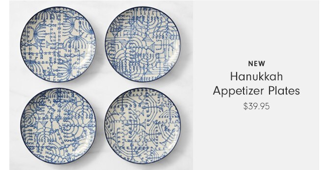 NEW - Hanukkah Appetizer Plates - $39.95