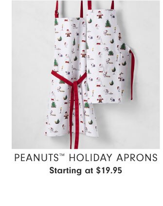 PEANUTS™ Holiday Aprons Starting at $19.95