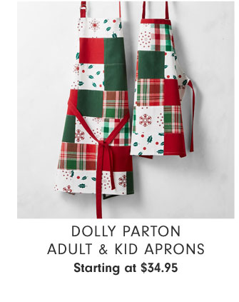 Dolly Parton Adult & Kid Aprons Starting at $34.95