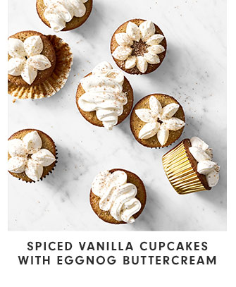 Spiced Vanilla Cupcakes with Eggnog Buttercream