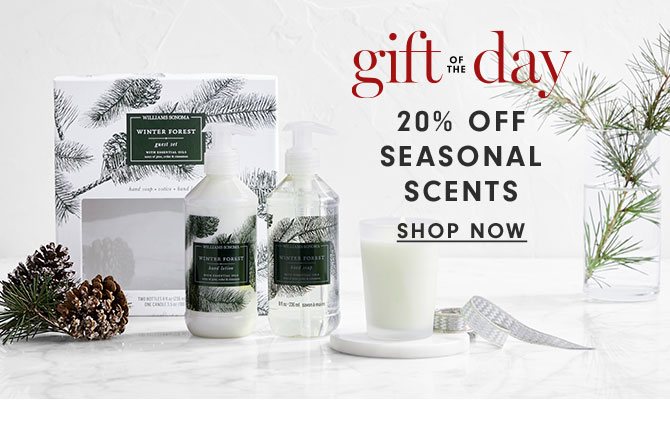 gift of the day - 20% OFF Seasonal Scents - Shop now