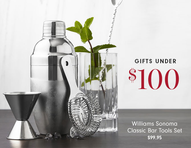 GIFTS UNDER $100 - Williams Sonoma Classic Bar Tools Set - $99.95