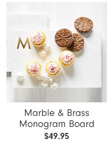 Marble & Brass Monogram Board - $49.95