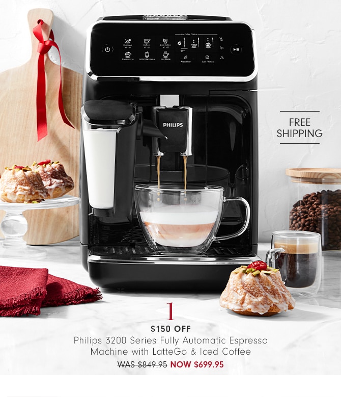 $150 Off - Philips 3200 Series Fully Automatic Espresso Machine with LatteGo & Iced Coffee - Now $699.95