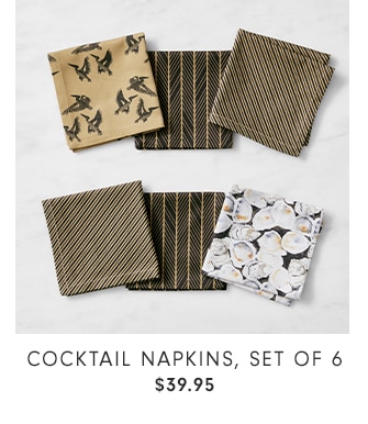 Cocktail napkins, set of 6 - $39.95