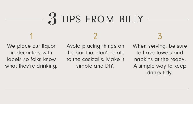 3 TIPS FROM BILLY