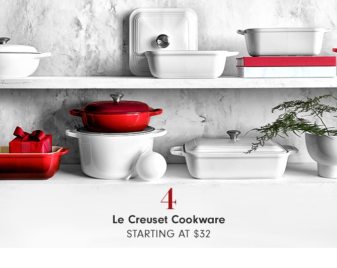 Le Creuset Cookware - starting at $32