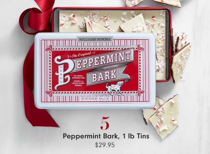 Peppermint Bark, 1 lb Tins - $29.95