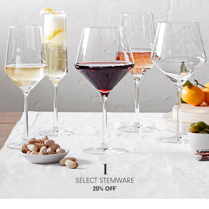 1 - Select Stemware 20% OFF*