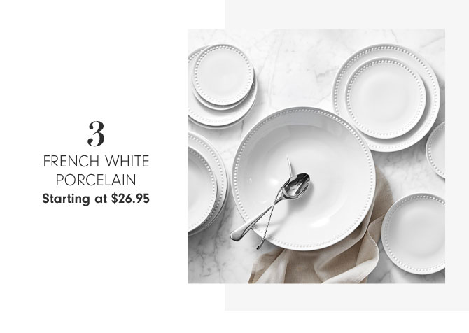 3 - French white Porcelain Starting at $26.95