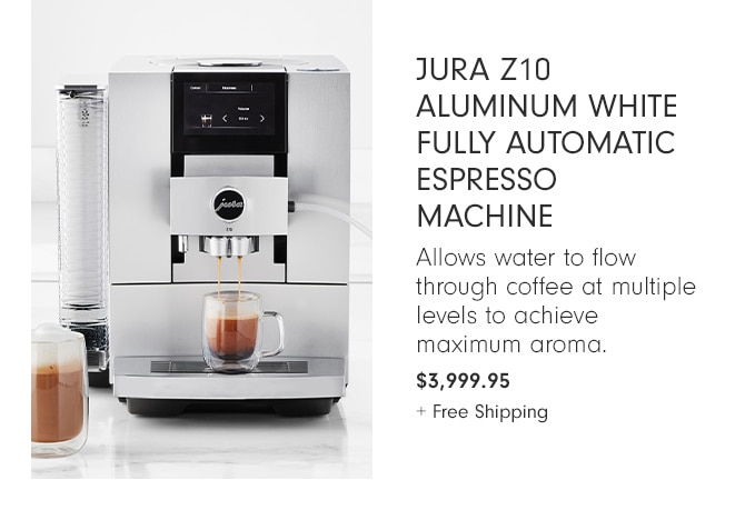 JURA Z10 Aluminum White Fully Automatic Espresso Machine - $3,999.95 + Free Shipping
