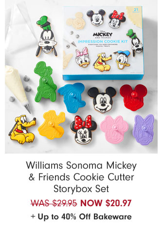 Williams Sonoma Mickey & Friends Cookie Cutter Storybox Set NOW $20.97 + Up to 40% Off Bakeware