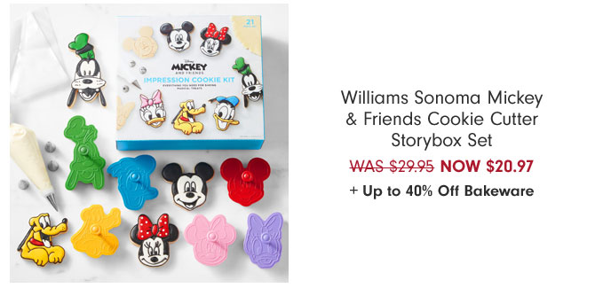 Williams Sonoma Mickey & Friends Cookie Cutter Storybox Set NOW $20.97 + Up to 40% Off Bakeware