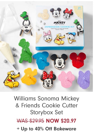 Williams Sonoma Mickey & Friends Cookie Cutter Storybox Set - NOW $20.97 + Up to 40% Off Bakeware