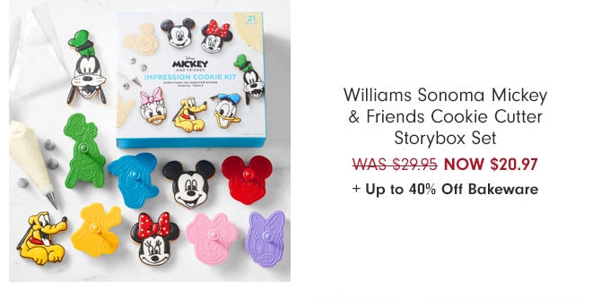 Williams Sonoma Mickey & Friends Cookie Cutter Storybox Set - NOW $20.97 + Up to 40% Off Bakeware