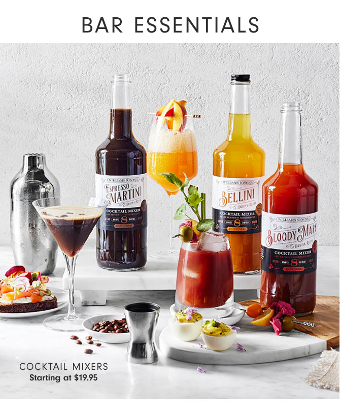 BAR ESSENTIALS - Cocktail Mixers Starting at $19.95