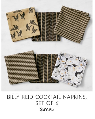 Billy Reid Cocktail Napkins, Set of 6 - $39.95