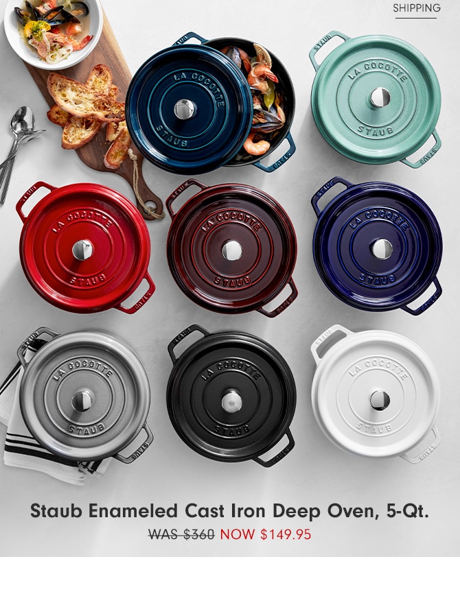 Staub Enameled Cast Iron Deep Oven, 5-Qt. - NOW $149.95 + Free Shipping