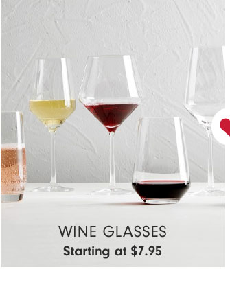 WINE GLASSES - Starting at $7.95