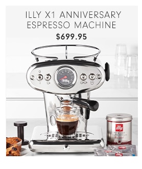 ILLY X1 ANNIVERSARY EXPRESSO MACHINE STARTING AT $949.95